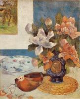 Gauguin, Paul - Still Life with Chinese Peonies and Mandolin